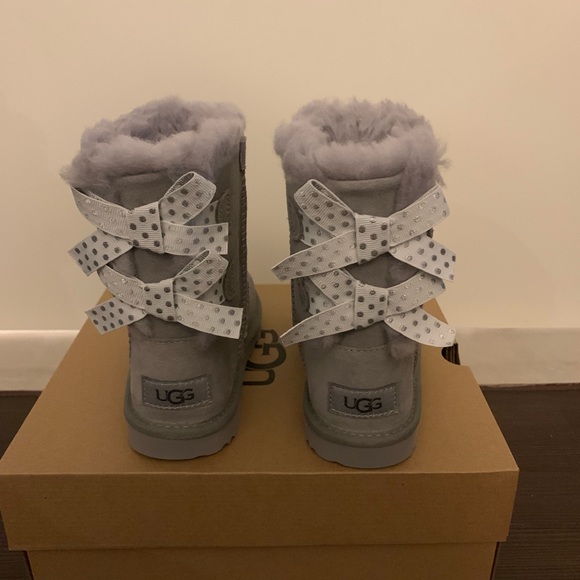 UGG Other - NIB UGG Toddler Bailey Bow Polka Dora Boots